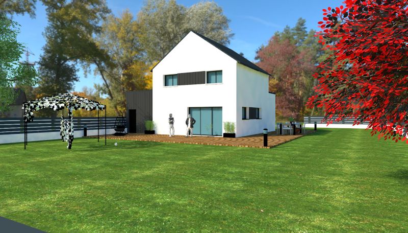 maison étage façade arrière carolles