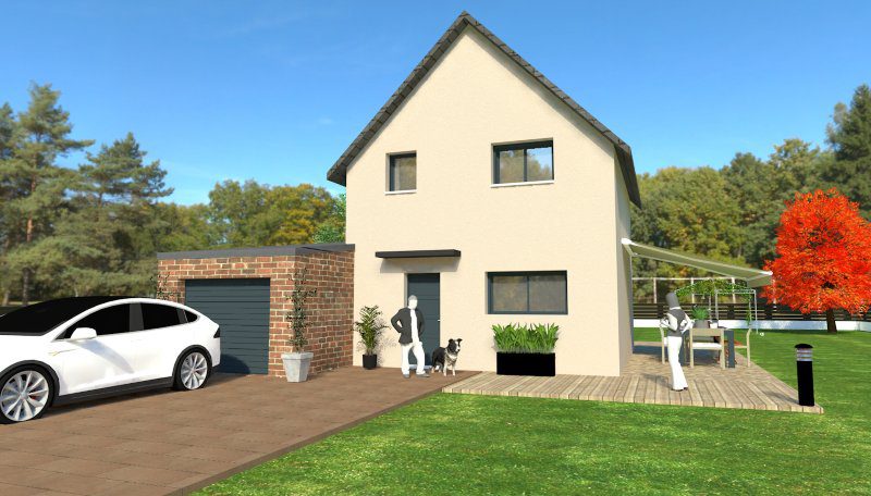 villedieu les poeles maison à étage avec garage 74 m² (1)